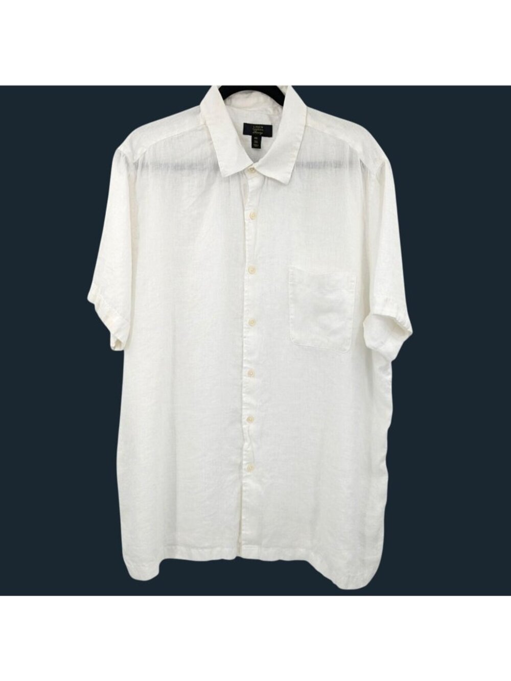Club Room Linen Button Up Shirt Short Sleeve Coastal Resort Minimalist XXLarge